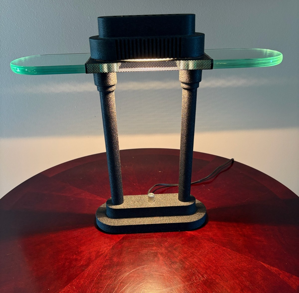Vintage Robert Sonneman Desk Style Bankers Postmodern RARE UFO Style